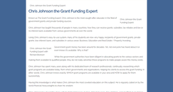 Desktop Screenshot of chrisjohnsongrantfundingexpert.com